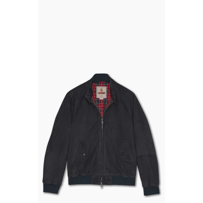 Baracuta G9 Suede Classic Harrington Jacket Navy 38/S