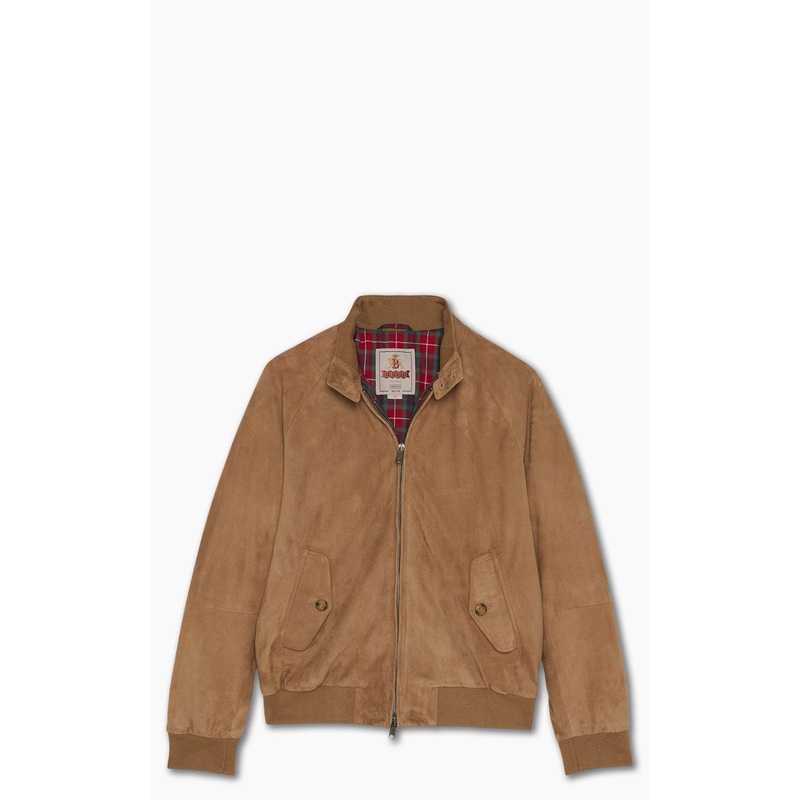 Baracuta G9 Suede Classic Harrington Jacket Tobacco 38/S