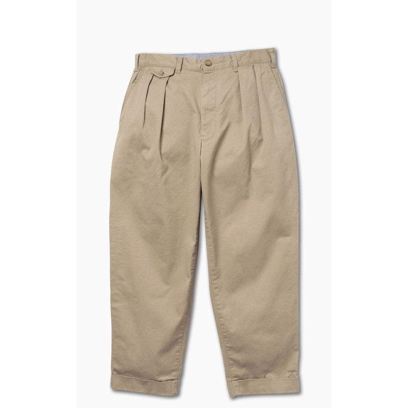 Beams Plus 2 Pleat Chino Trouser Khaki M