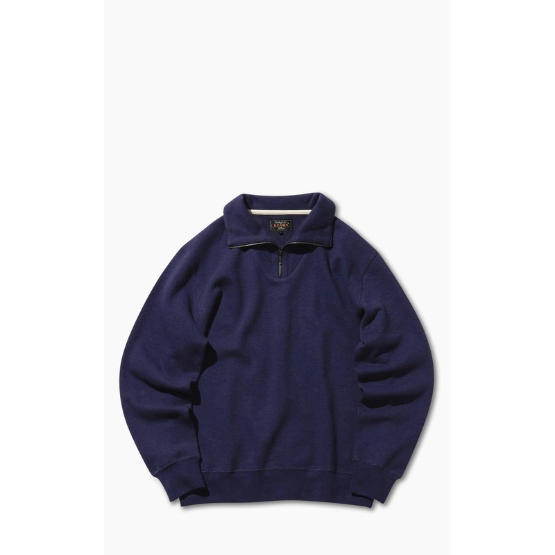 Beams Plus Half Zip Sweat Navy M