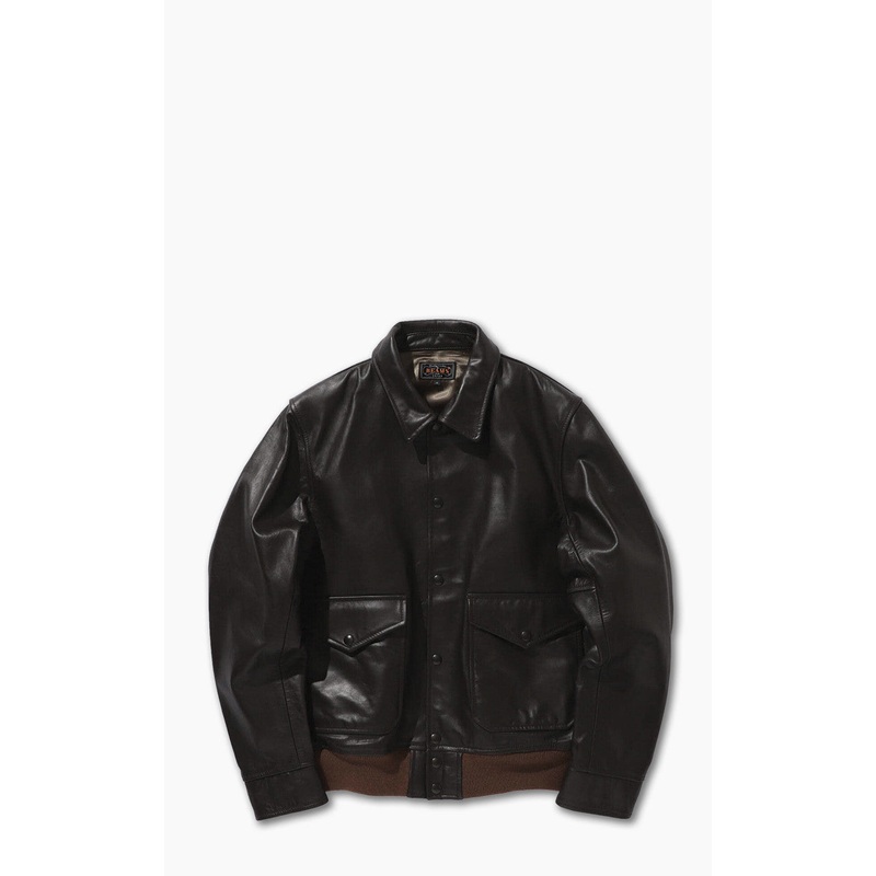 Beams Plus Military Leather Blouson Dark Brown M