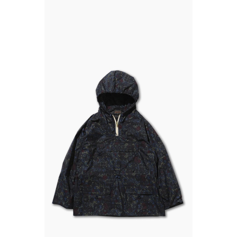 Beams Plus Nylon Batik Print Eurosport Anorak Navy M
