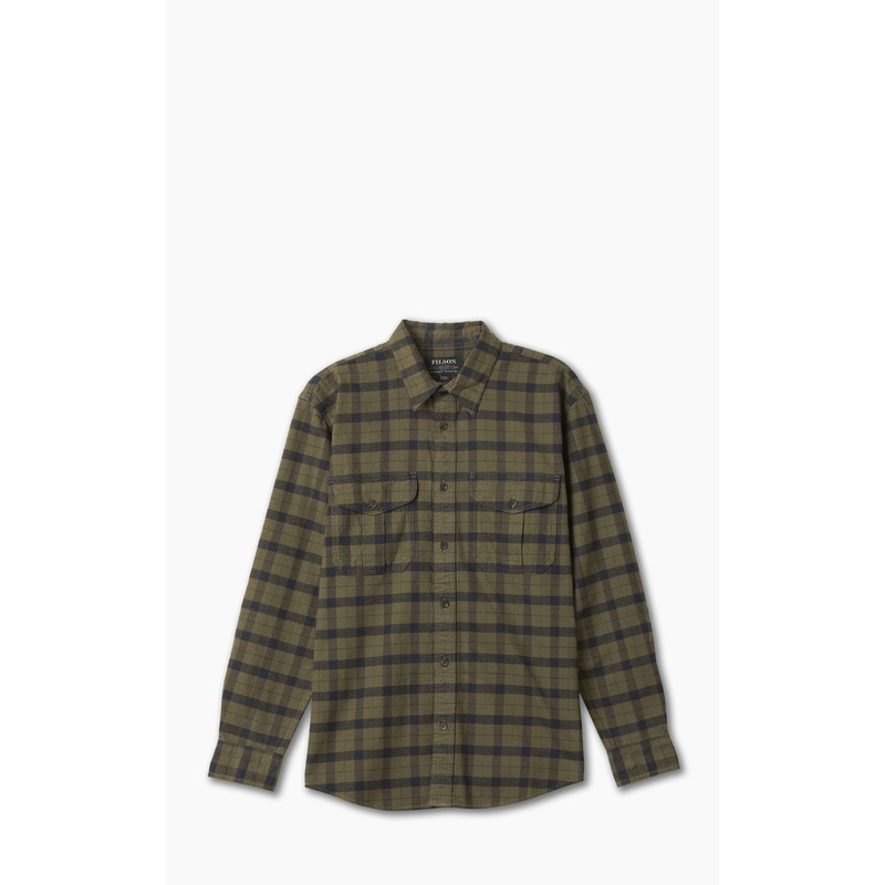 Filson Alaskan Guide Shirt Otter Green/Black Plaid S