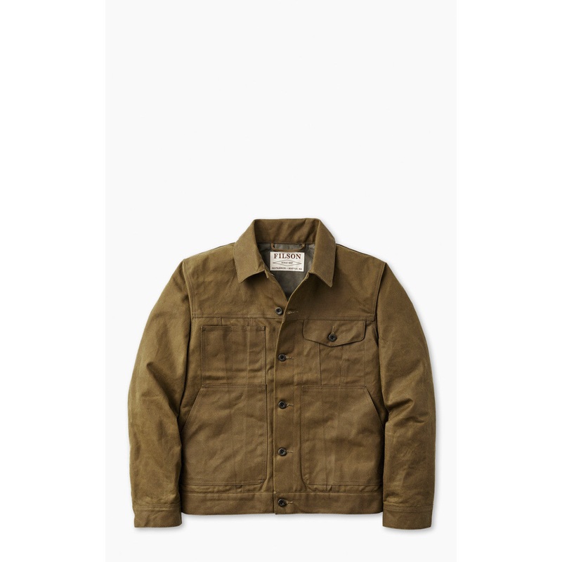 Filson Short Tin Cloth Lined Cruiser Jacket Dark Tan XXL