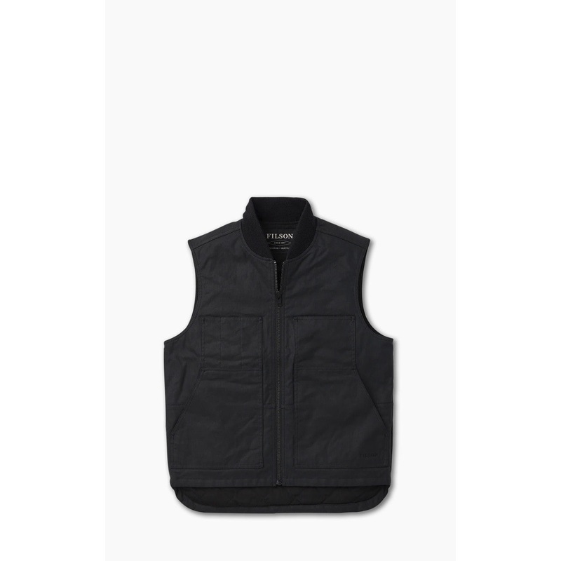 Filson Tin Cloth Insulated Work Vest Black S