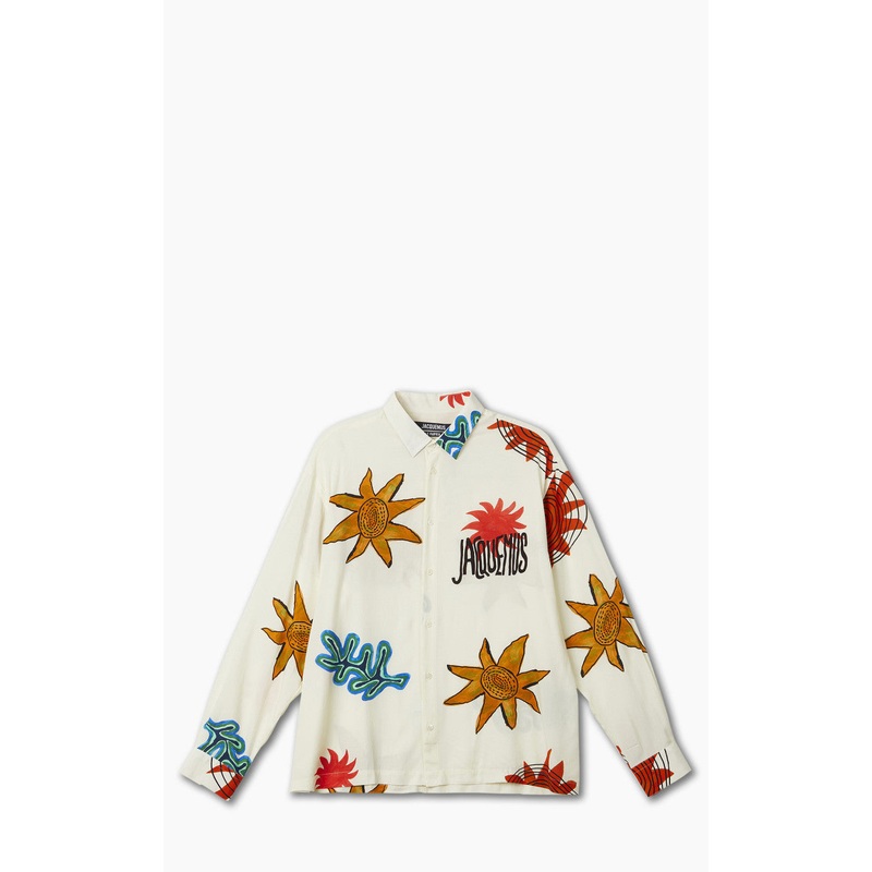 Jacquemus La Chemise Baou Print Beige Arty Sun 46/S