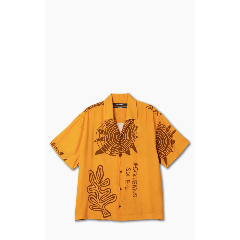 Jacquemus La Chemise Jean Print Orange Arty Sun 46/S