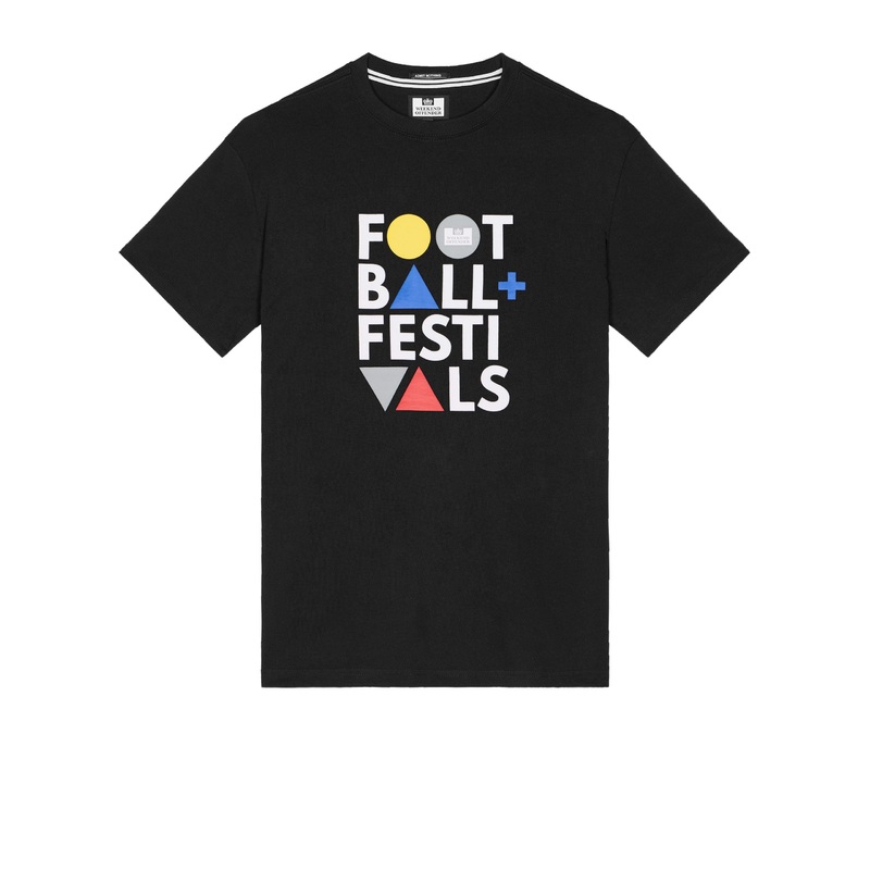 Plus Size – Football + Festivals Graphic T-Shirt Black 4XL Black
