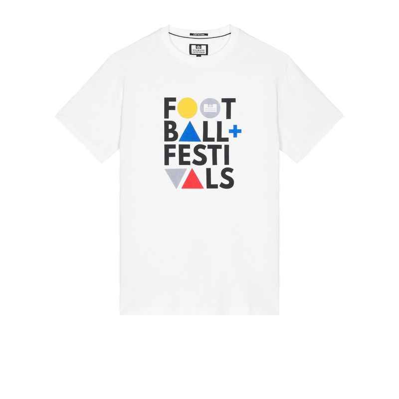 Plus Size – Football + Festivals Graphic T-Shirt White 4XL White