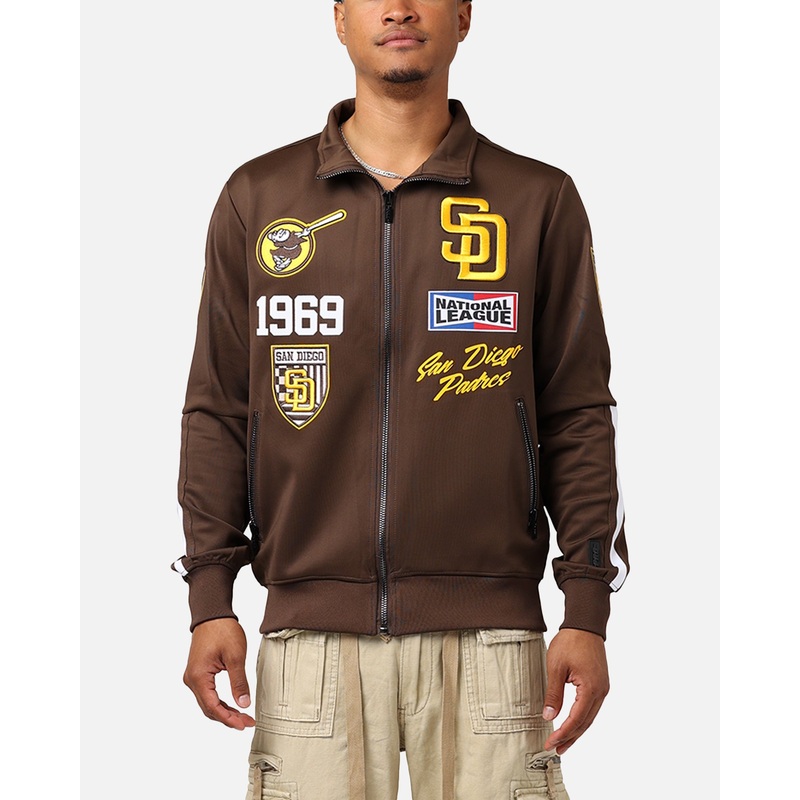 Pro Standard San Diego Padres Fast Lane Track Jacket Brown S