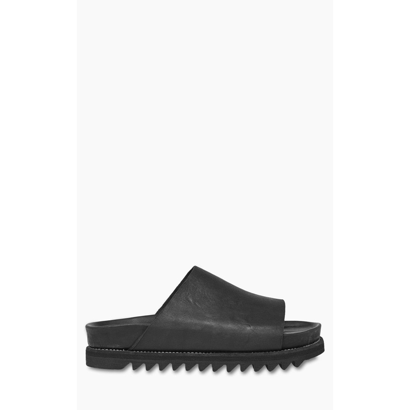 Guidi BRK06 Leather Open Toe Sandal Black 37