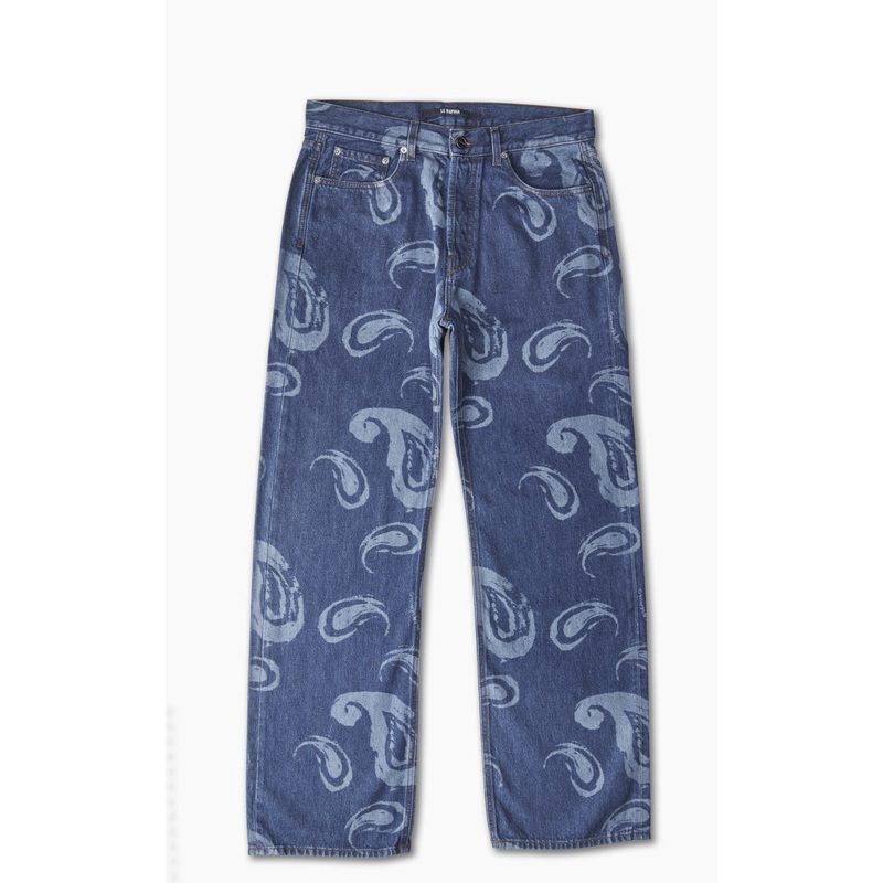 Jacquemus Le De-Nimes Suno Print Blue Paisley W30