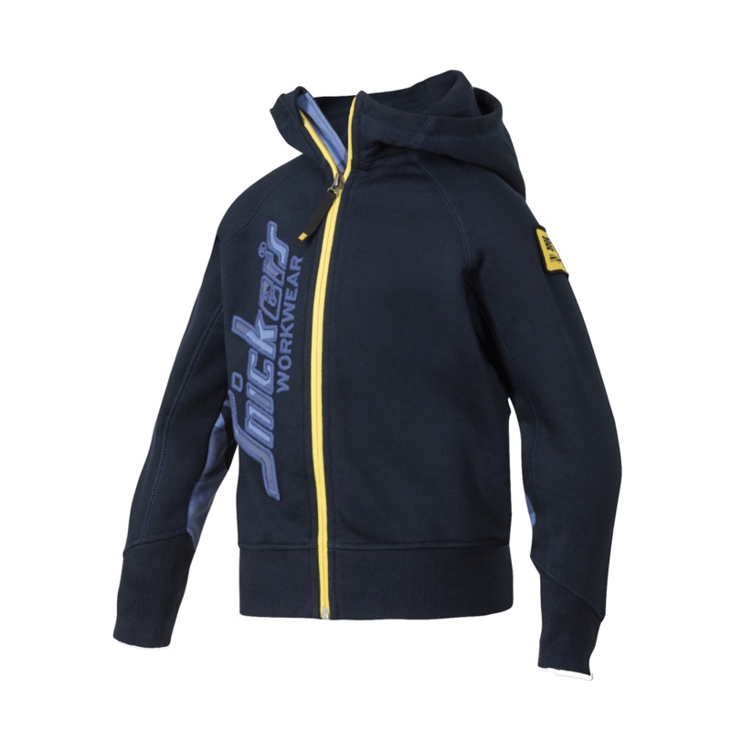 Snickers 7503 FlexiWork, Junior Camo Hoodie Navy Blue/Camo 110/116cm