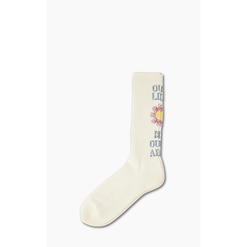 Anonymous Ism Socks O.L.I.O.A Pile Crew Off White