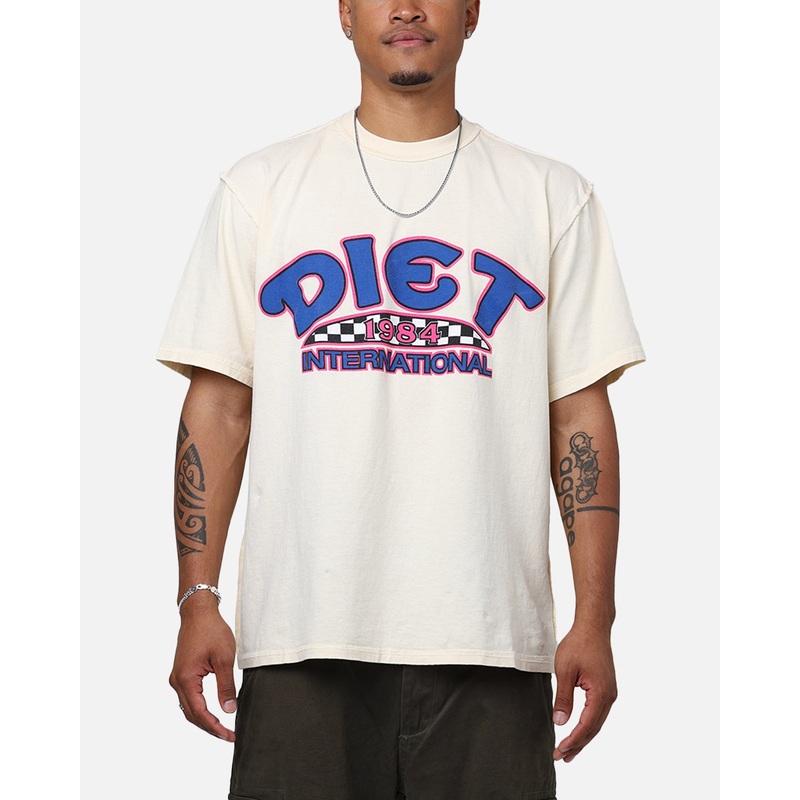 Diet Starts Monday Diet International T-Shirt Antique White/Blue S