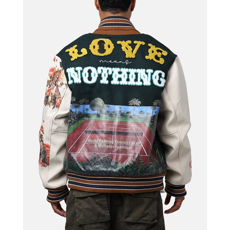 Lifted Anchors “Kournikova” Varsity Tennis Jacket Deep Green S