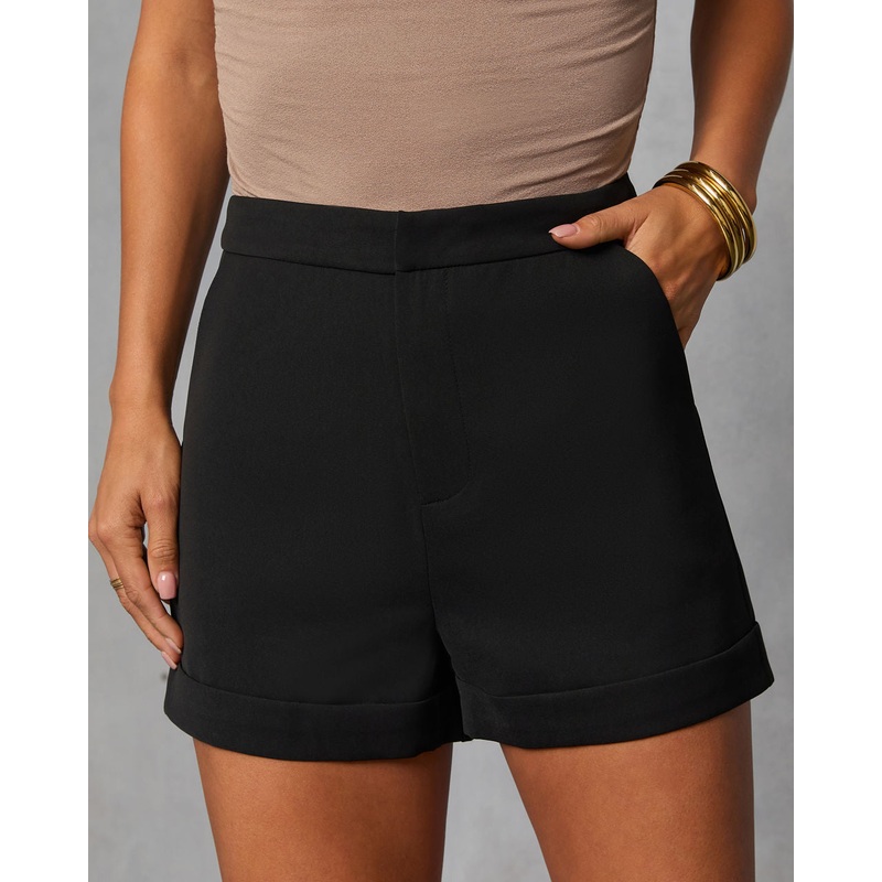 Standards Pocketed Tailored Shorts Black XS