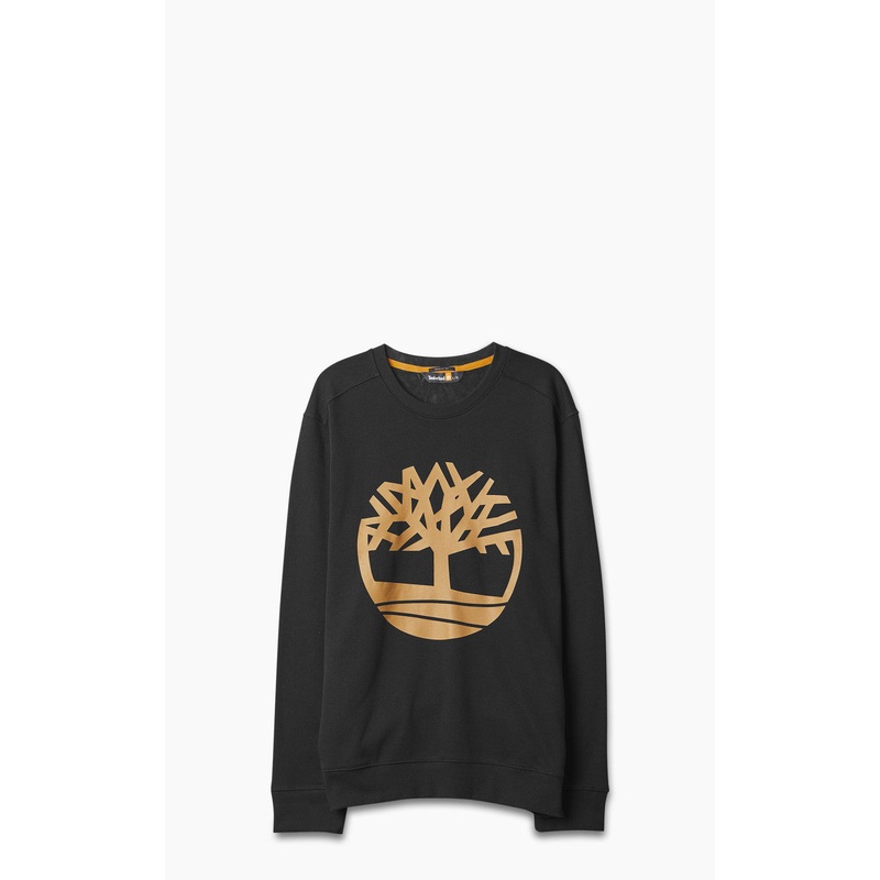 Timberland Tree Logo Crewneck Sweater Black/Wheat S