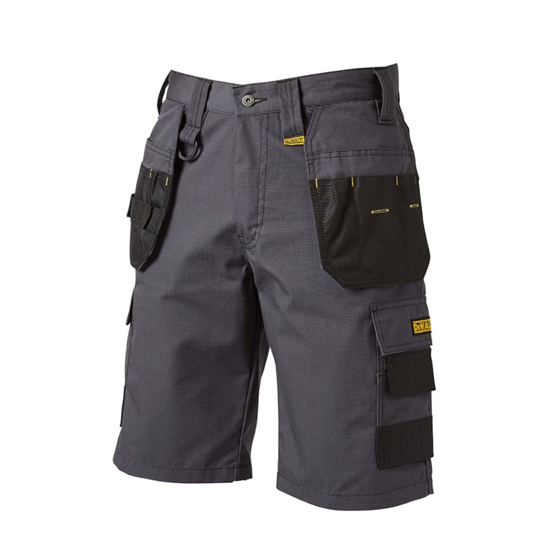 Dewalt Cheverley Rip Stop Cargo Holster Shorts Grey 30″ Waist