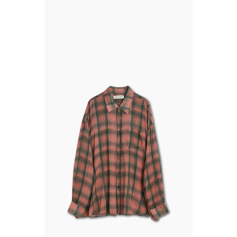 Our Legacy Borrowed Shirt Big Lumbercheck Print 46/S