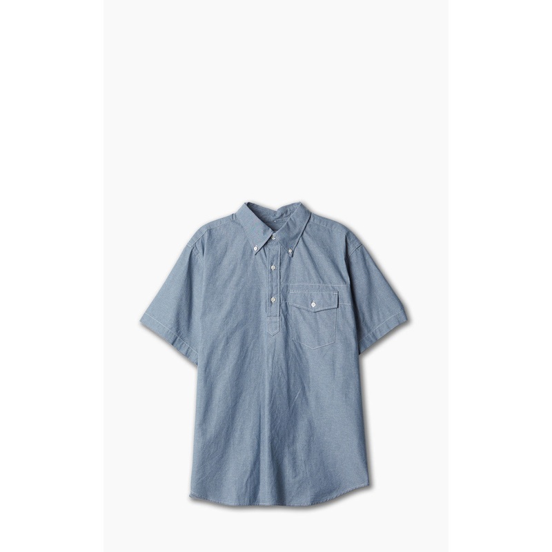 Engineered Garments Popover BD Shirt Cotton Chambray Light Blue S