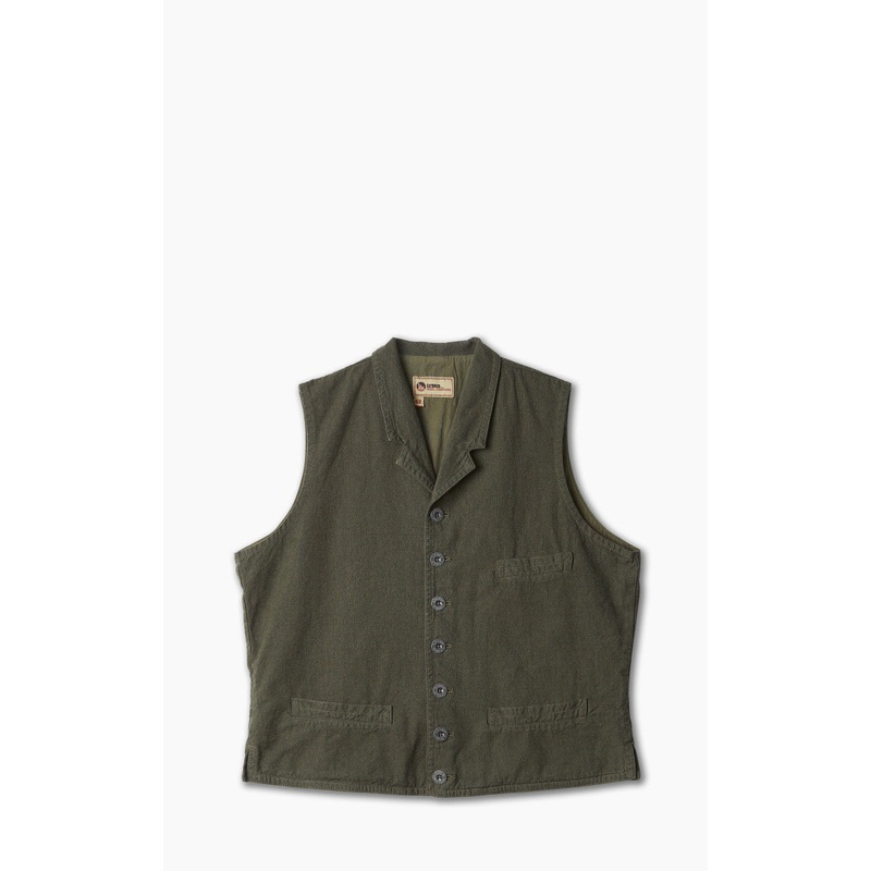 Nigel Cabourn Waistcoat Cotton Broken Twill Army 48/M