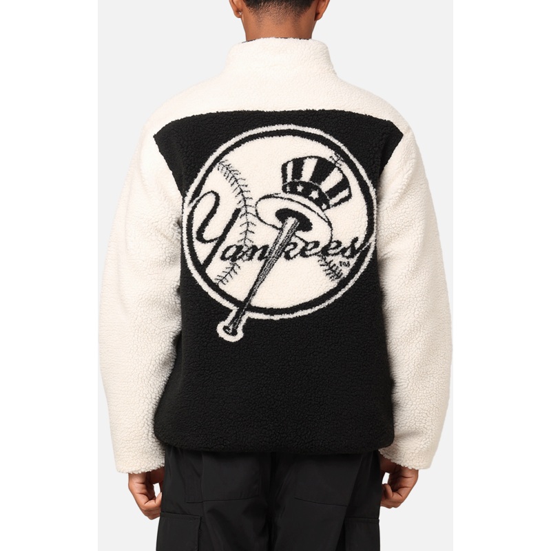 Majestic Athletic New York Yankees Sherpa Jacket Vintage White S