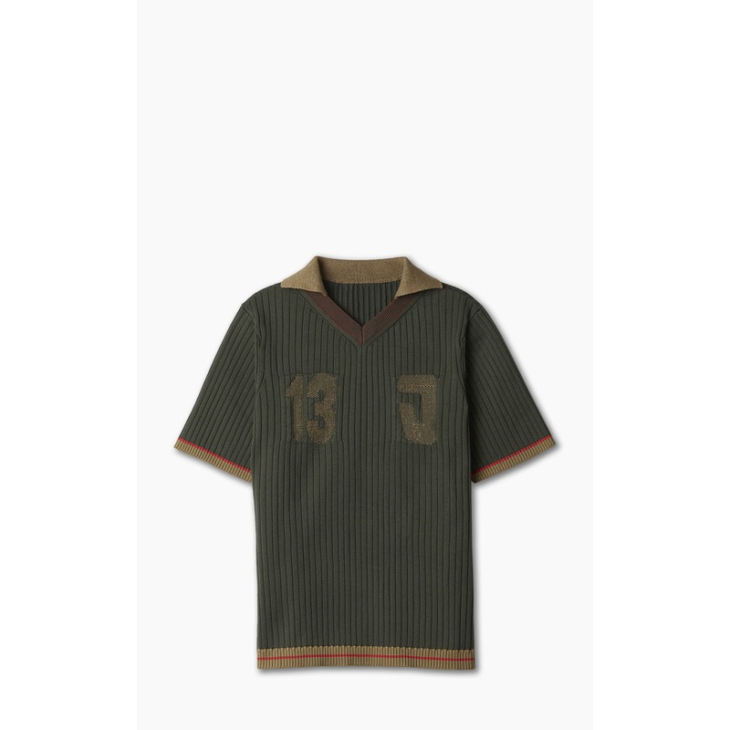 Jacquemus La Maille Treze Jacquemus Team Polo Green S