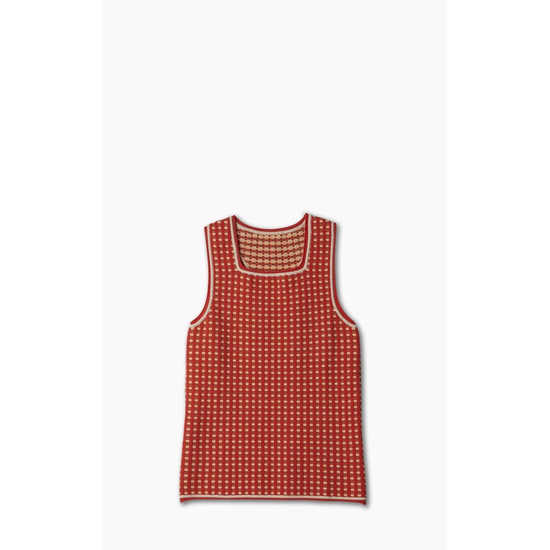 Jacquemus Le Dbardeur Macio Jacquard Tank Top Multi-Red S