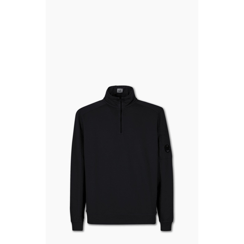 C.P. Company Light Fleece Half Zipped Sweatshirt Black M