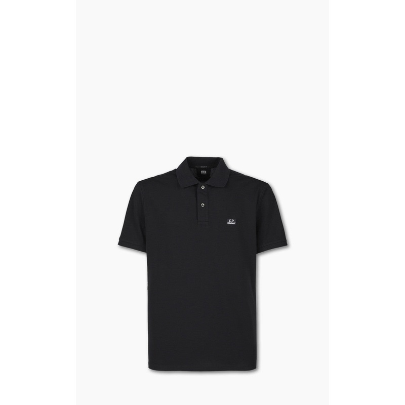 C.P. Company Stretch Piquet Polo Shirt Black S