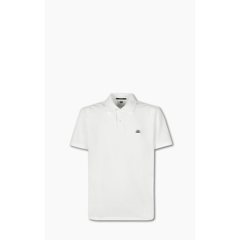 C.P. Company Stretch Piquet Polo Shirt Gauze White M