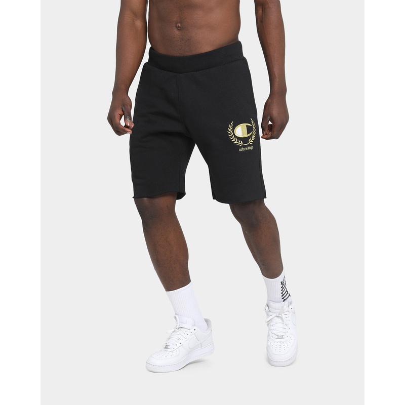 Champion Champion x Culture Kings Rev Weave Shorts Black/Gold S