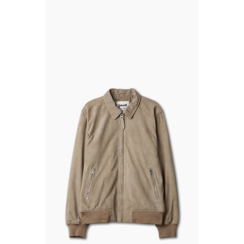 Schott NYC LCYALESS Jacket Suede Dark Beige S