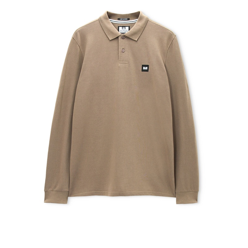 Dice Long Sleeve Polo Shirt Tobacco Brown XS Tobacco