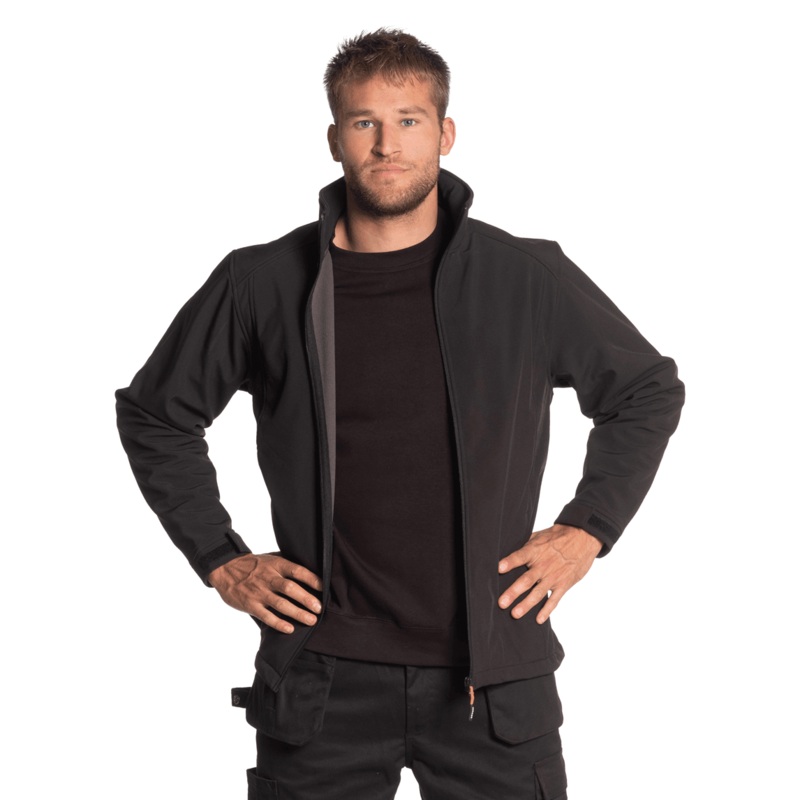 Herock Julius Full Zip Water-Repellent Softshell Jacket Black 2XL