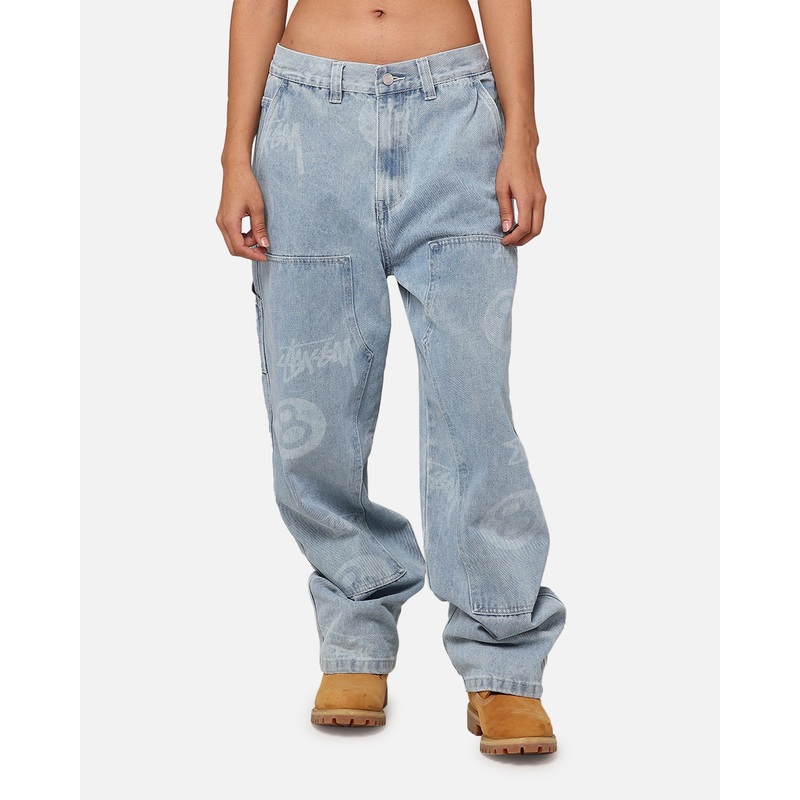 Stssy Stock 8 Ball Carpenter Jeans Light Denim 30