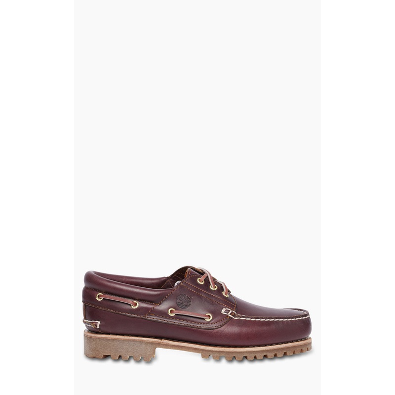 Timberland 3-Eye Lug Handsewn Boat Shoe Burgundy US12-UK11.5-EU46-CM30