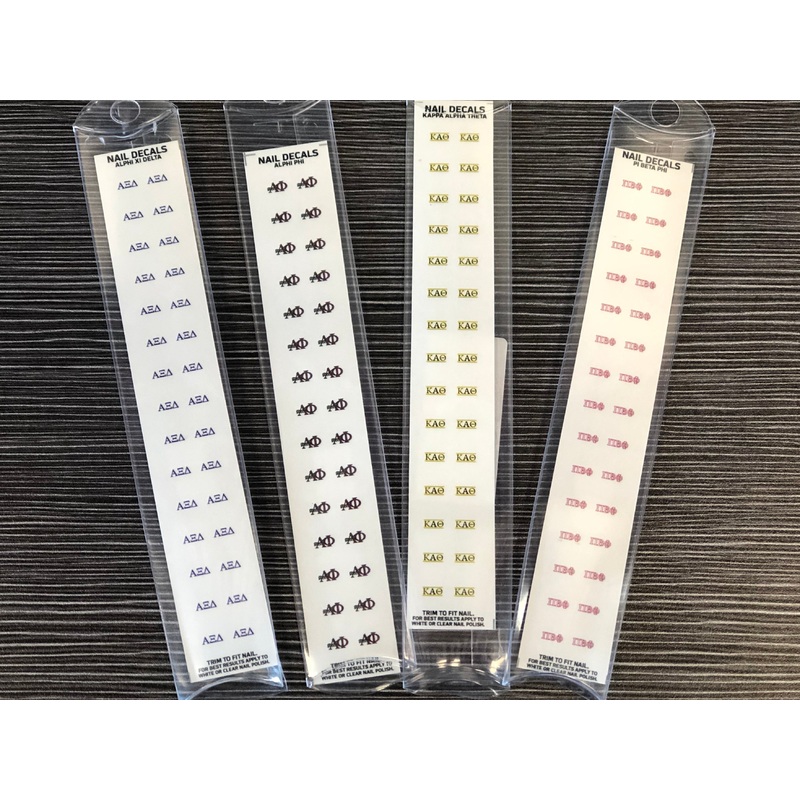 Greek Sorority Nail Decals Pi Phi