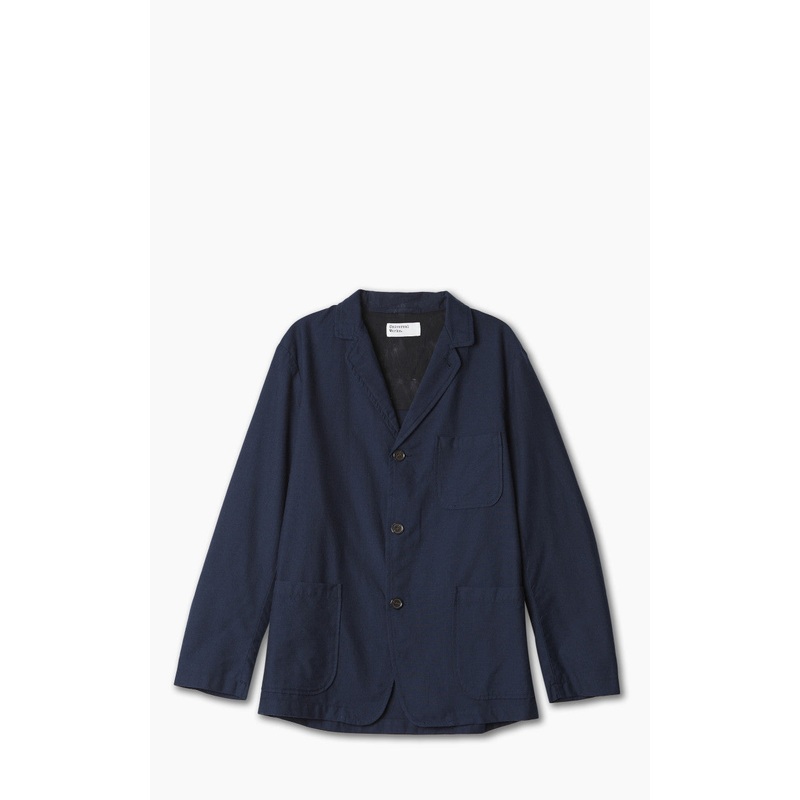 Universal Works Three Button Jacket Cotton Mix Suiting Navy S