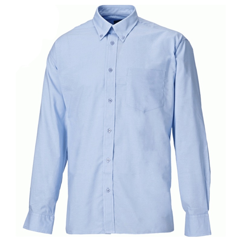 Dickies SH64200 Oxford Weave Long Sleeved Shirt Various Colours Blue 15″ Neck