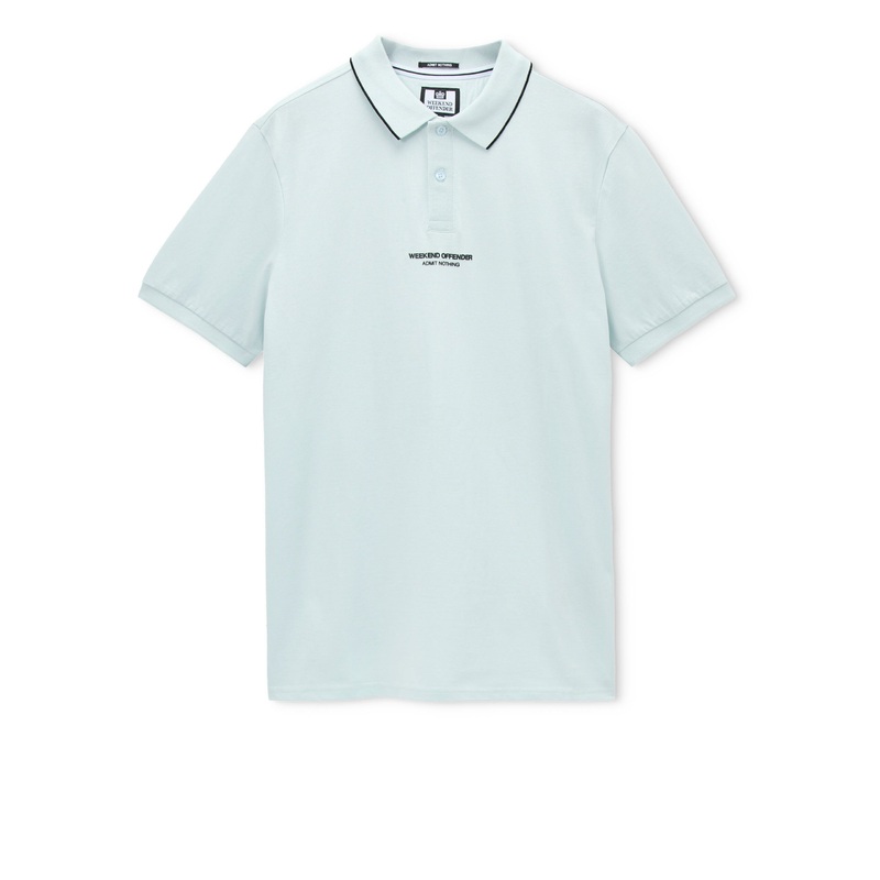 Hurley Polo Shirt Sea Spray Blue/Black XS Sea Spray