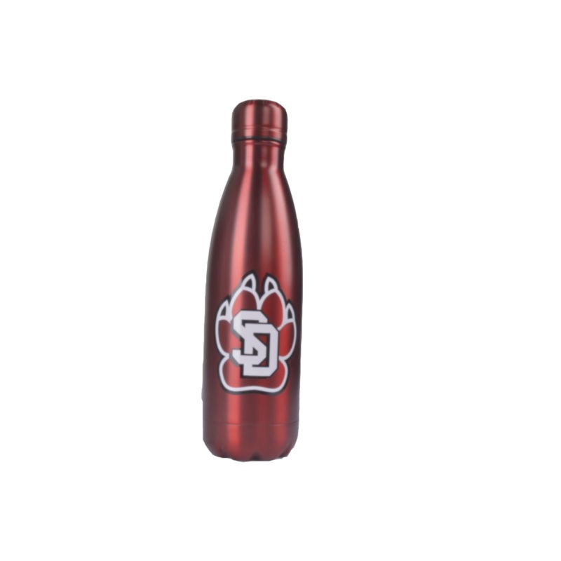 17 Ounce Red Endure Bottle with SD Paw on front