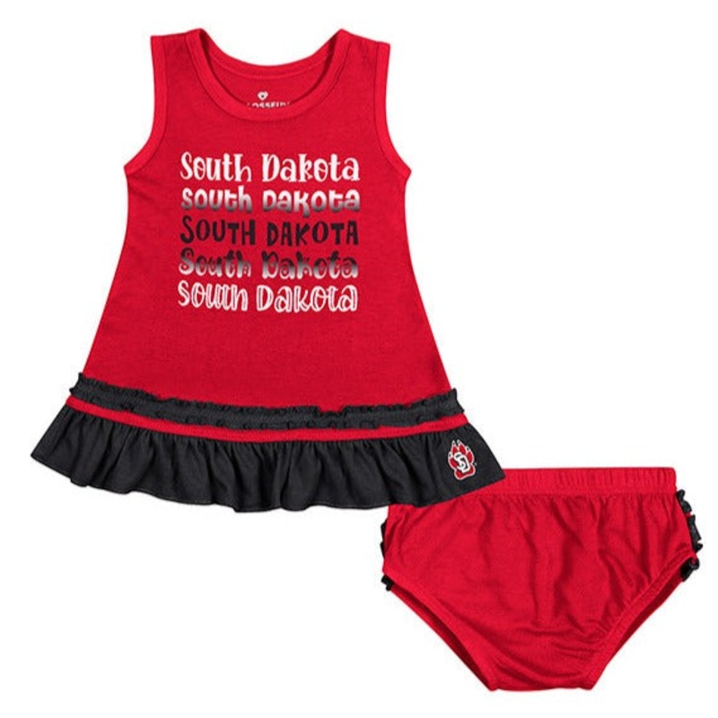 Colosseum Infant Girl’s Set  Dress w/ Ruffle Bloomer 0-3