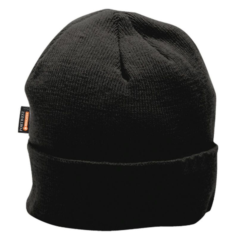 Portwest B013 Insulatex Lined Knit Beanie Various Colours Black One Size