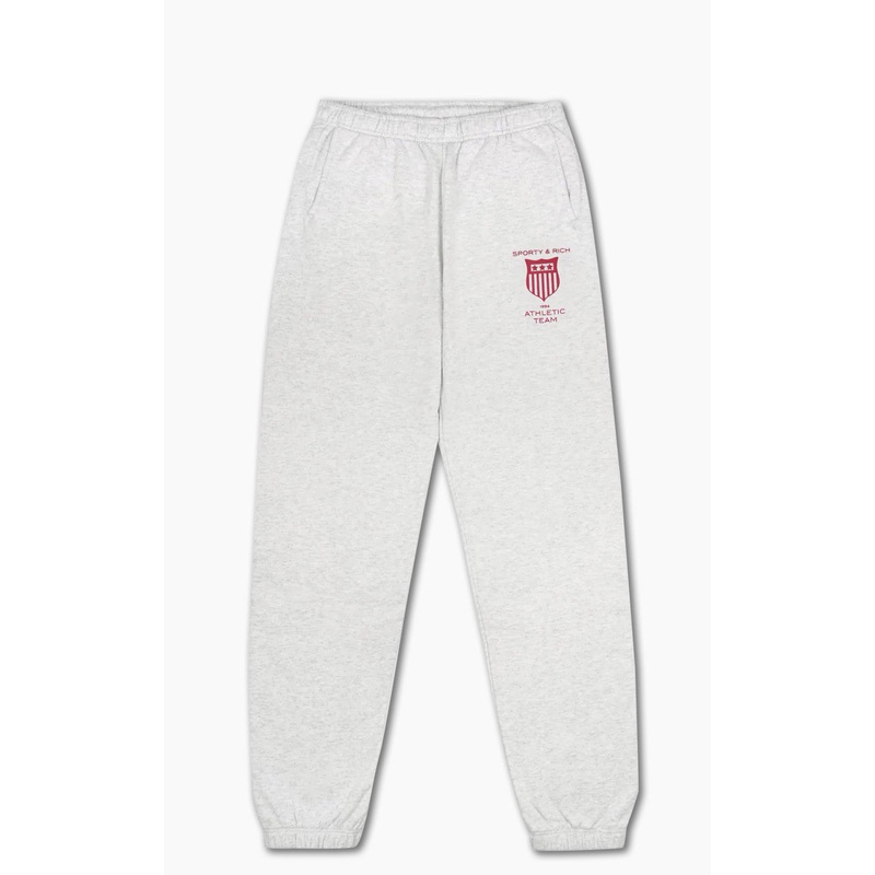 Sporty & Rich Athletic Team Sweatpant Heather Gray XS