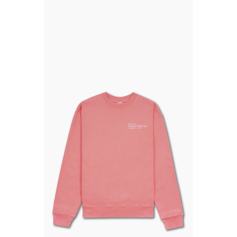 Sporty & Rich Fitness & Health Club Crewneck Strawberry XS