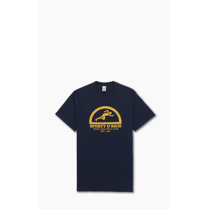 Sporty & Rich Fun Track T-Shirt Navy XS