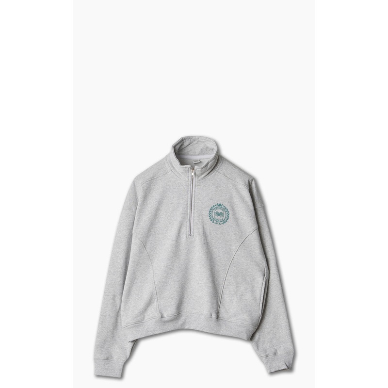 Sporty & Rich NY Country Club Quarter Zip Heather Gray XS