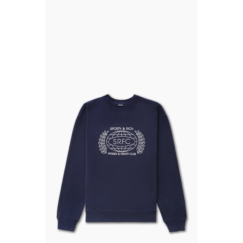 Sporty & Rich SRFC Crewneck Navy XS